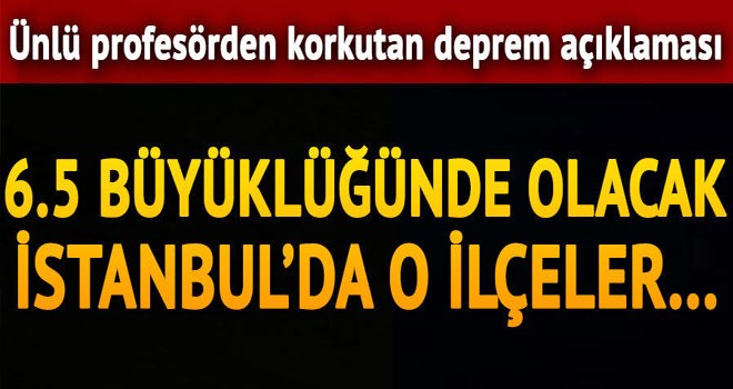 Ünlü profesörden korkutan deprem açıklaması