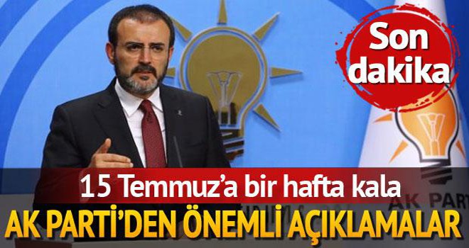 AK Parti'den önemli açıklamalar