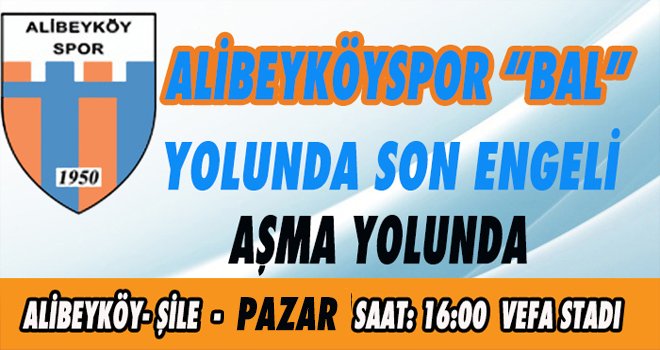 ALİBEYKÖYSPOR SON ENGELİ AŞMA YOLUNDA