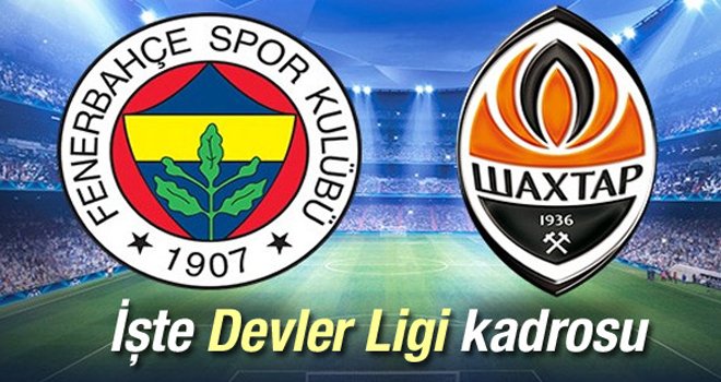 Fenerbahçe'nin Avrupa kadrosu açıklandı