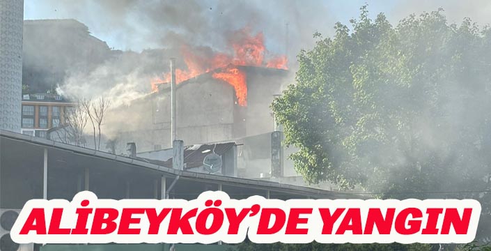 ALİBEYKÖY'DE YANGIN