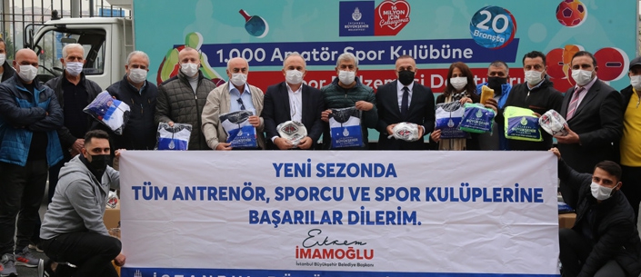 İBB'DEN AMATÖR SPOR  KULÜPLERİNE MALZEME  DESTEĞİ