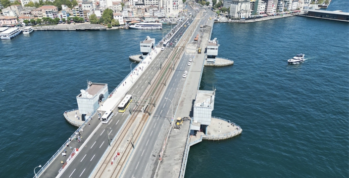 GALATA KÖPRÜSÜ'NDE 1. ETAP ÇALIŞMALARI TAMAMLANDI